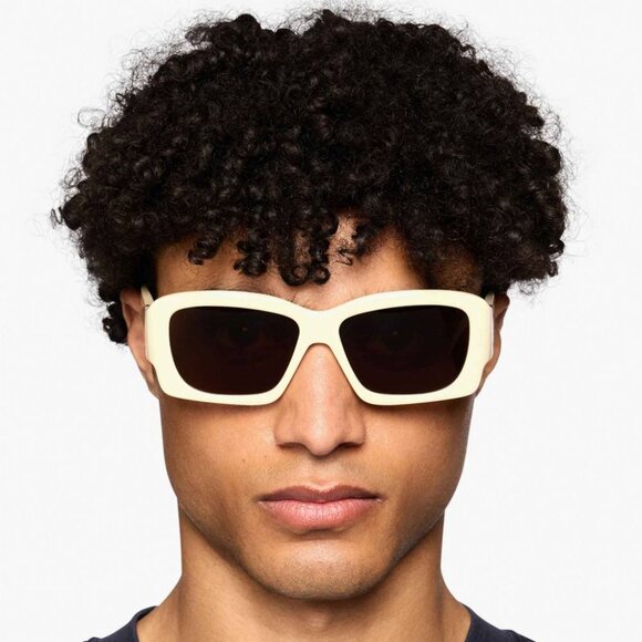 Jacquemus CROISIERE JAC/60 C2 Sunglasses Beige Square Frame, Brown Lenses main image 7